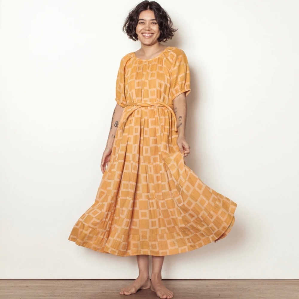 Ace & Jig Size Large Noah Dress in Citrus